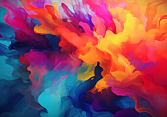 abstract colorful background generative ai 