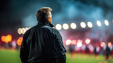 coach watching a team during a practice generative ai