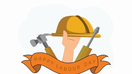 holidays labor day simple animation