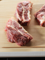 Raw Beef Ribs Slice