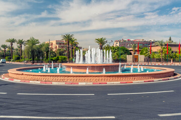 Place Bab Jdid square in Marrakesh, Morocco