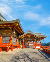 Saga, Japan - Nov 28 2022: Yutoku Inari shrine in Kashima City, Saga Prefecture. It's one of...