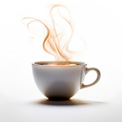 splash and splatter from a piece of sugar in a mug with coffee on a white background