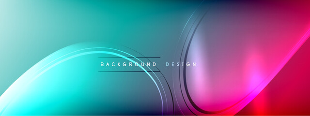 Vector abstract background - liquid transparent bubble shapes on fluid gradient with shadows and light effects