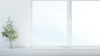 White windows new design with copy space for text