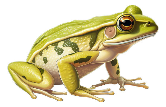 recommend clip art: Green frog illustration isolated.