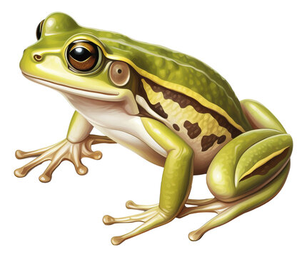 recommend clip art: Green frog illustration isolated.