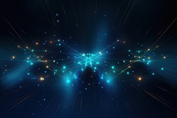 Fototapeta premium Abstract technology background with polygonal shapes and lines polygonal space low poly dark background with connecting dots and lines. Connection structure. illustration