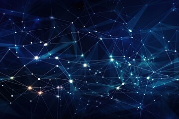 Abstract technology background with polygonal shapes and lines polygonal space low poly dark background with connecting dots and lines. Connection structure. illustration