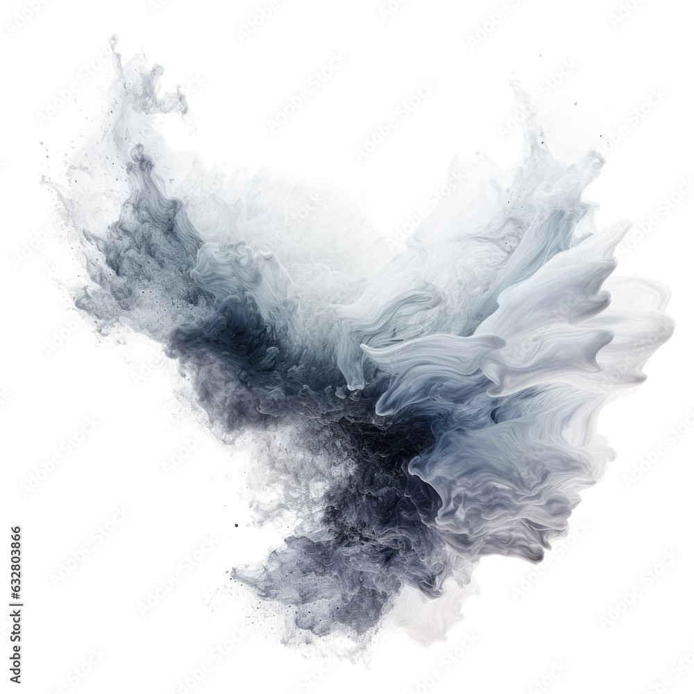 Canvas Prints flowing cosmic stardust frozen in an abstract futuristic 3d texture isolated on a transparent backgr