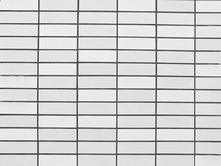 Texture of White grid  mosaic wall 