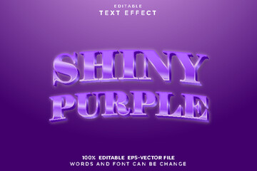 Shiny Purple Editable Text Effect 3D Luxury Purple Style