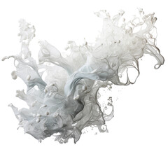 liquid ethereal lace frozen in an abstract futuristic 3d texture isolated on a transparent background, generative ai