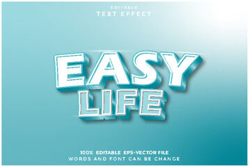 Easy Life Editable Text Effect 3D Modern Style