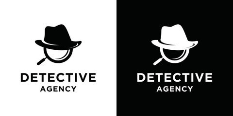 py detective logo template.investigation concept,crime illustration vector. simple detective logo