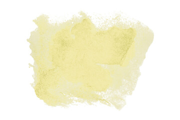 Light yellow watercolor background. Artistic hand paint. Isolated on transparent background.