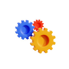 Gear Development Business 3D Icon