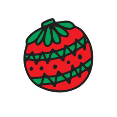 Hand drawn Christmas ornament