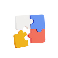 Puzzle Solution Business 3D Icon