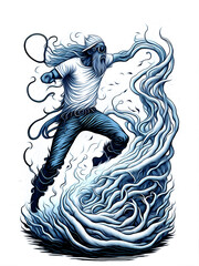 Monster Fish Hunter. Generative AI