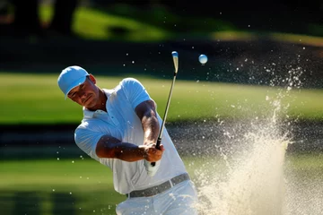 Rolgordijnen Golf Player in Action © LadyAI