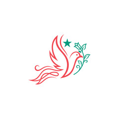 Bird logo with simple design vector, animal icons