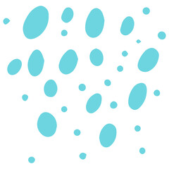 Fototapeta na wymiar Blue color sign shapes set in pattern style vector art