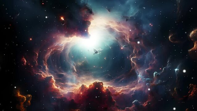 Zooming into a Nebula, 4K Galaxy