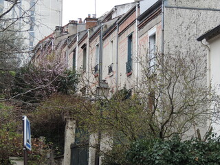 Old houses in Paris - Mouzaïa - 19ème arrondissement 