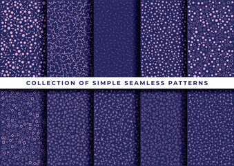collection of simple seamless patterns wallpaper
