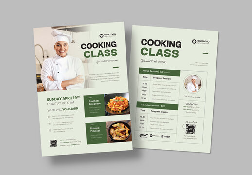 Cooking Class Education Flyer Template