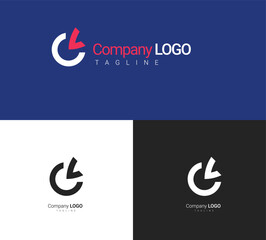 CK letter logo concept in geometric style. Abstract designs are built from speaking. Creative minimal monochrome monogram symbol. Modern vector element emblem