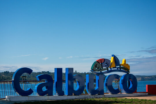 Letrero de la Ciudad de Calbuco