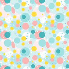Obraz premium An abstract pattern with sweet geometry, combining shapes and colors in a delightful design. This playful and modern graphic is perfect for fashion, textiles, or any creative visual expression.