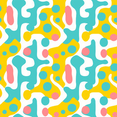 Fototapeta na wymiar An abstract pattern with sweet geometry, combining shapes and colors in a delightful design. This playful and modern graphic is perfect for fashion, textiles, or any creative visual expression.