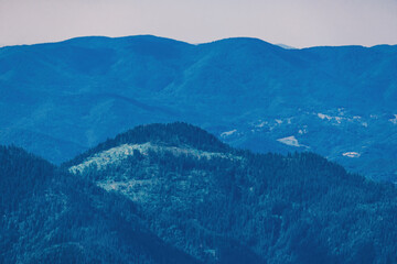 Beautiful landscape view of peaks of Rhodope mountains