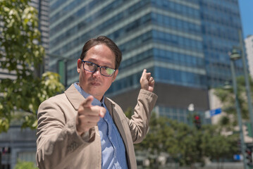 A strict boss reprimanding someone for loitering outside and instructs the person to go back to...