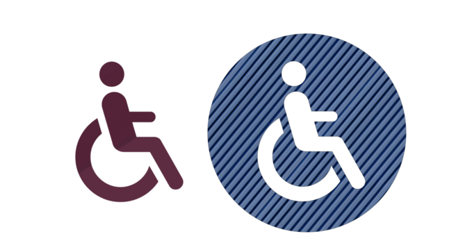 Photo handicap sign icon symbol