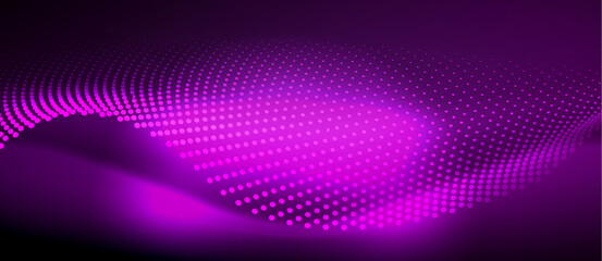 A sleek and stylish design featuring a smooth neon wave glowing against a dark background, perfect for adding a modern and edgy touch to any project