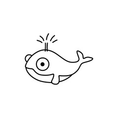 whale cartoon vector 1