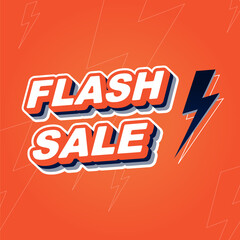 Flash Sale banner vector design .Flash Sales Shopping poster template design for website, social media advertisement, Special Offer Flash Sale campaign discount price, limit time offer.