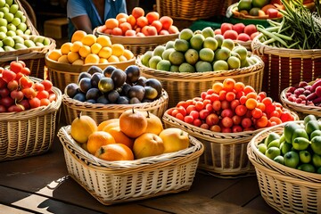 Fototapeta na wymiar fruits and vegetables in the market
