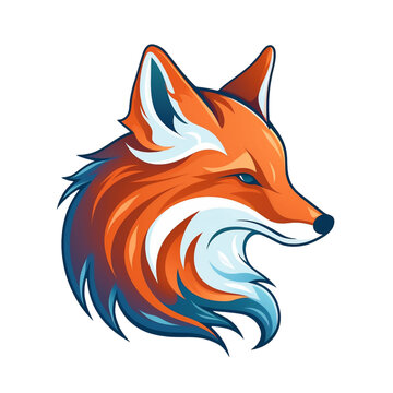 Red Fox No Background Image Applicable to any Context Perfect for Print on demand Merchandise