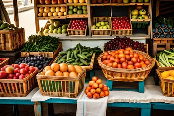 fruits and vegetables at the market