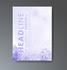 Cards with watercolor background. Design for your cover, date, postcard, banner, logo.