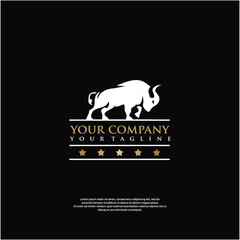 
Bull elegant logo icon vector template.eps