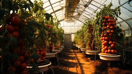 Greenhouse Agriculture - Fresh Tomatoes for Farm-to-Table