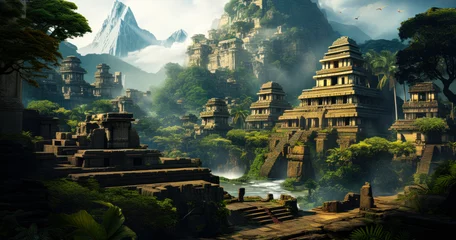 Photo sur Plexiglas Lieu de culte Journey to the Ancient Mayan City in the Mountains