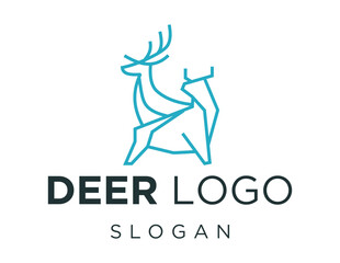 Logo design about Deer on white background. created using the CorelDraw application.