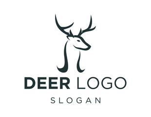 Logo design about Deer on white background. created using the CorelDraw application.